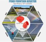 750W Floating Pond Fountain Aerator Pump 15000 GPH