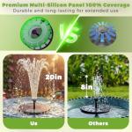 2.5W Solar Fountain Pump for Bird Baths & Gardens