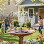 2.5W Solar Fountain Pump for Bird Baths & Gardens