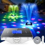 Solar Pool Fountain with Light Show - Dark Blue