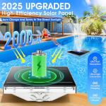 Solar Pool Fountain with Light Show - Dark Blue