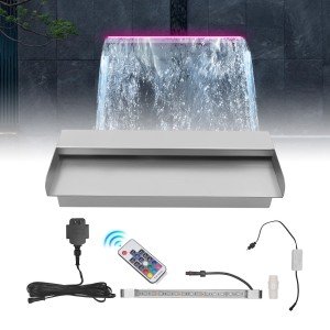 Multicolor LED Stainless Steel Fountain Waterfall