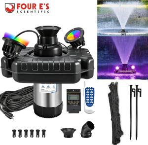 Floating Pond Fountain Aerator with Color-Changing LED