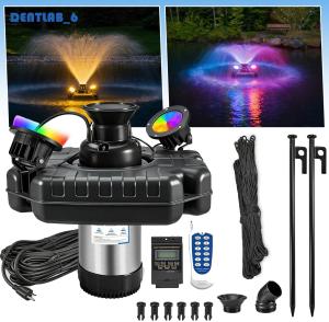 1HP Floating Pond Fountain with Color-Changing Light
