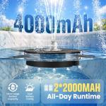 Solar Bird Bath Fountain with Pump and Lights