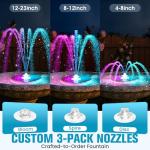 Solar Bird Bath Fountain with Pump and Lights