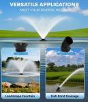 15000 GPH Automatic Floating Pond Fountain Aerator