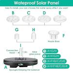 Solar Bird Bath Fountain Pump with LED Lights