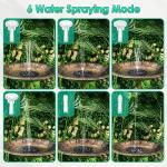 Solar Bird Bath Fountain Pump with LED Lights