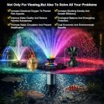 RGB LED Pond Fountain Aerator with Remote Control