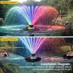 RGB LED Pond Fountain Aerator with Remote Control
