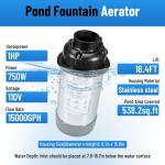 Floating Pond Fountain with LED Lights and Pump