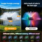 Floating Pond Fountain with LED Lights and Pump
