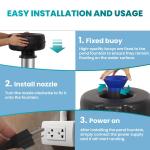 1 HP Floating Aerator Pump for Pond Fountains