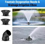 Floating Pond Fountain with LED Lights and Pump