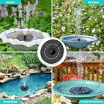 Solar Water Fountain with 6 Nozzles and Pipes