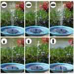 Solar Water Fountain with 6 Nozzles and Pipes