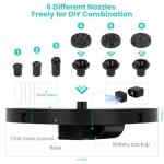 Solar Water Fountain with 6 Nozzles and Pipes