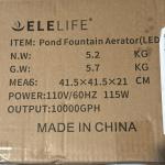 750W Floating Fountain Aerator Pump for Ponds