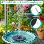 Solar Water Fountain with 6 Nozzles and Pipes