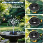 Solar Fountain Pump with LED Lights and Sprays
