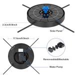 Solar Fountain Pump with LED Lights and Sprays