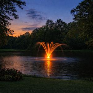 1HP Floating Pond Fountain with Light Kit