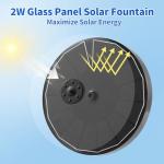 2W Solar Fountain Pump with 6 Nozzles