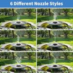 2W Solar Fountain Pump with 6 Nozzles