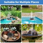 2W Solar Fountain Pump with 6 Nozzles