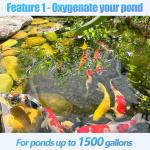 750W Floating Pond Fountain Aerator Pump 15,000 GPH