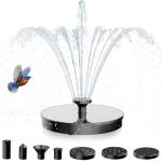 Solar Fountain Pump with 6 Nozzles for Bird Baths