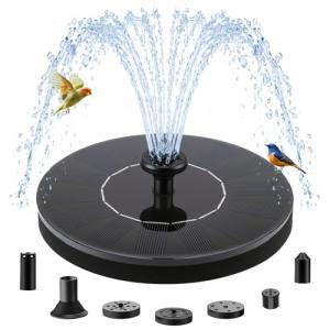 1.5W Solar Fountain Pump for Bird Baths and Gardens