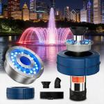 1HP Floating Pond Aerator Pump with LED Lights