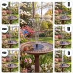 Solar Fountain Pump with 6 Nozzles for Bird Baths