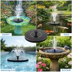 1.5W Solar Fountain Pump for Bird Baths and Gardens