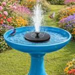 1.5W Solar Fountain Pump for Bird Baths and Gardens