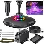 Anfraer LED Floating Pond Fountain, 660GPH
