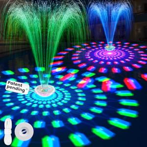 HaiNova Rechargeable Floating Pool Fountain with Lights