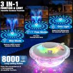 HaiNova Rechargeable Floating Pool Fountain with Lights