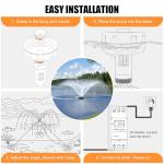 750W Floating Pond Fountain Aerator with Timer