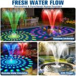 HaiNova Rechargeable Floating Pool Fountain with Lights