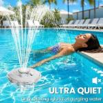 Large Solar Pool Fountain with Light Show