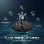 Floating Solar Fountain for Bird Bath and Garden