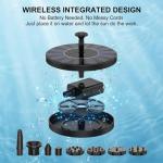 Floating Solar Fountain for Bird Bath and Garden