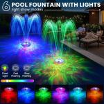 Large Solar Fountain with Light Show and Anchor