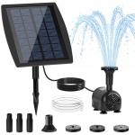 Yeomi Solar Bird Bath Fountain Pump with Nozzles
