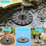 Solar Bird Bath Fountain with 6 Nozzles