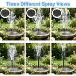 Yeomi Solar Bird Bath Fountain Pump with Nozzles