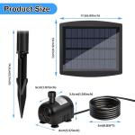 Yeomi Solar Bird Bath Fountain Pump with Nozzles